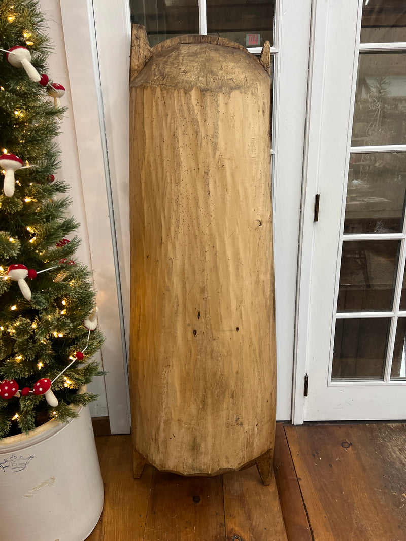 Antique 66.5” Long European Dough Bowl