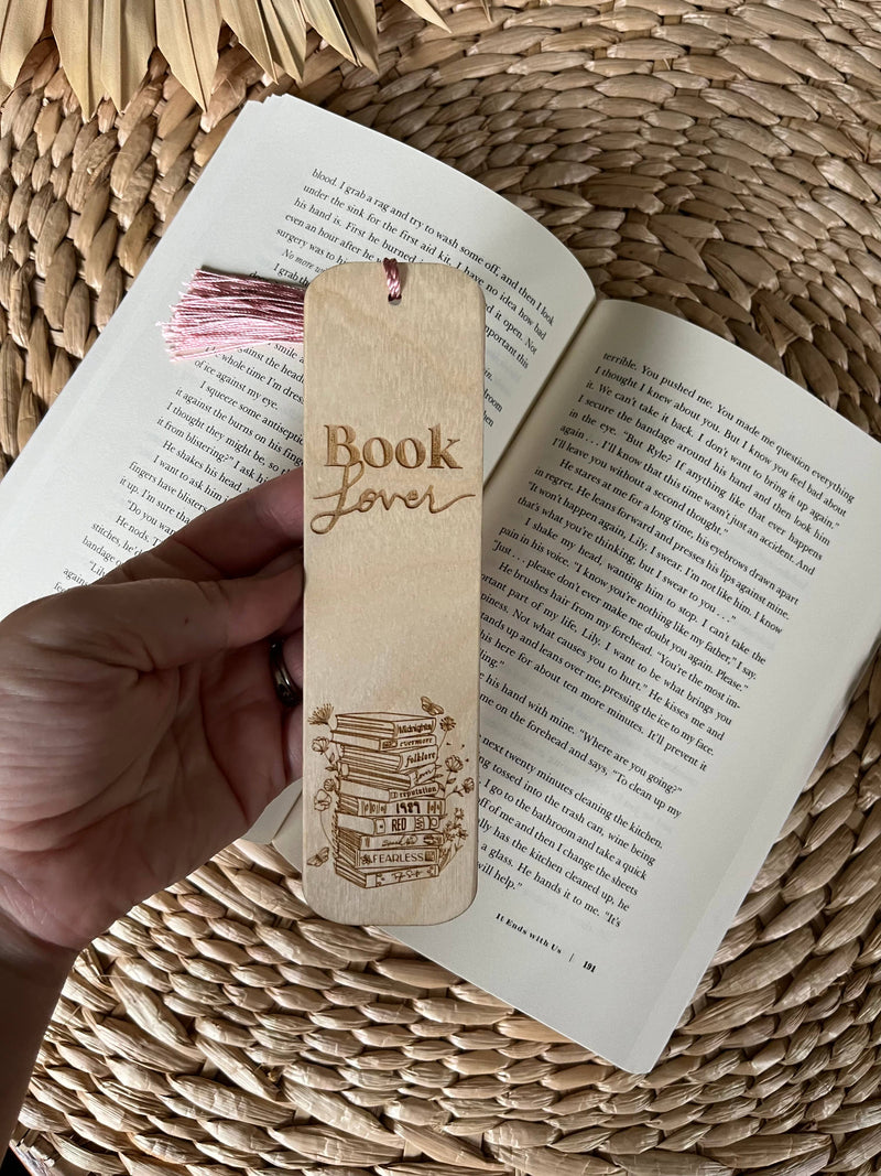 Book lover Fun Taylor Swift inspired Wooden Bookmark