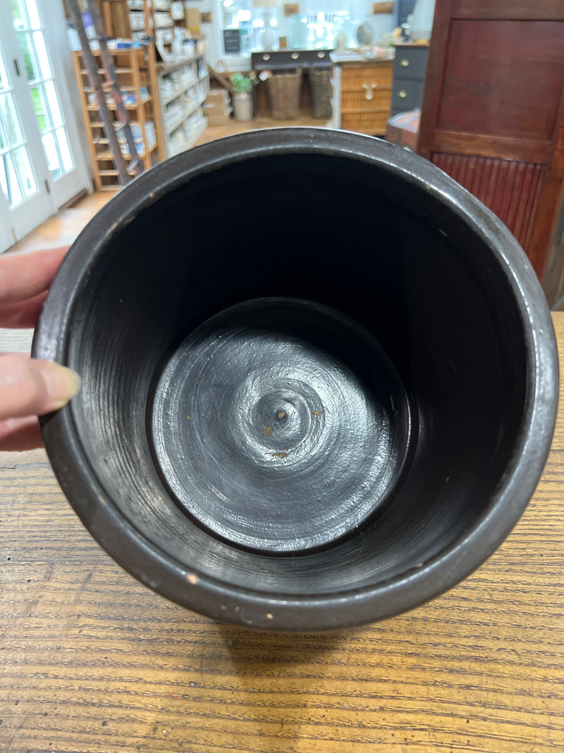 Vintage Stoneware Brown Glazed Crock