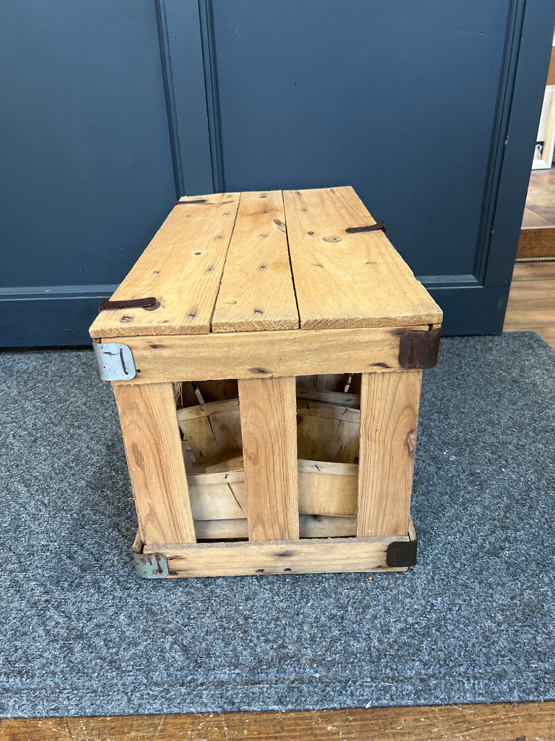 Antique Slatted Wooden Fruit Crate