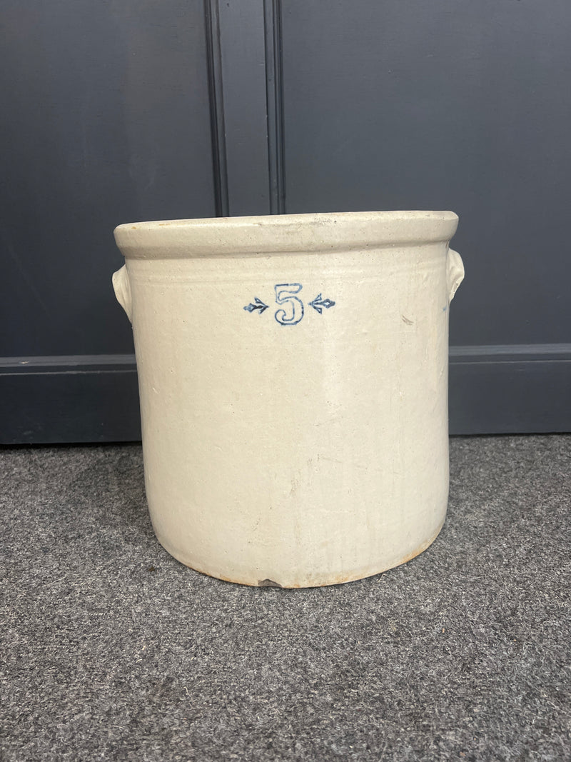 Vintage Five Gallon Stoneware Crock