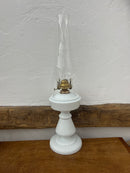 Vintage White Milk Glass Oil Lamp