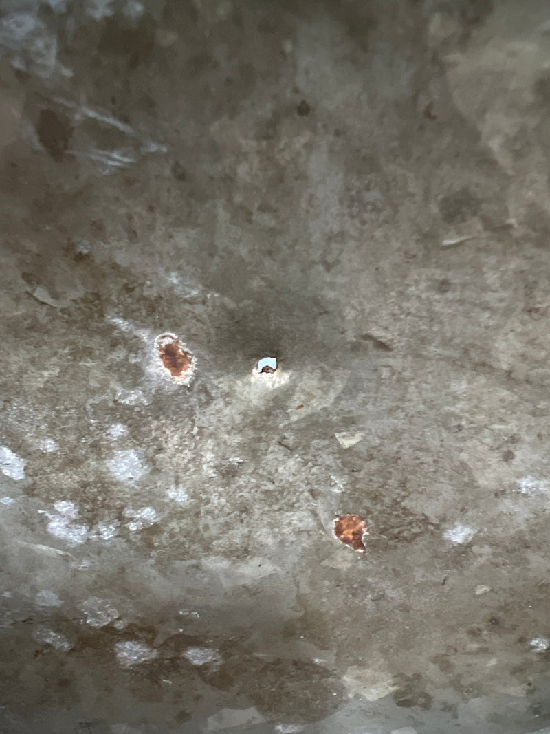 Vintage Galvanized Steel Handled Double Red Banded Bucket