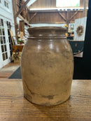 Antique One and a Half Gallon Stoneware Jar with Cobalt Blue Marking