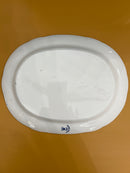 Vintage BOOTH Blue + White Transferware Pastoral Scene 13.25" Oval Platter