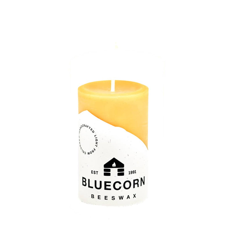 100% Pure Natural Beeswax Pillar Candles: Raw / 3" x 4"