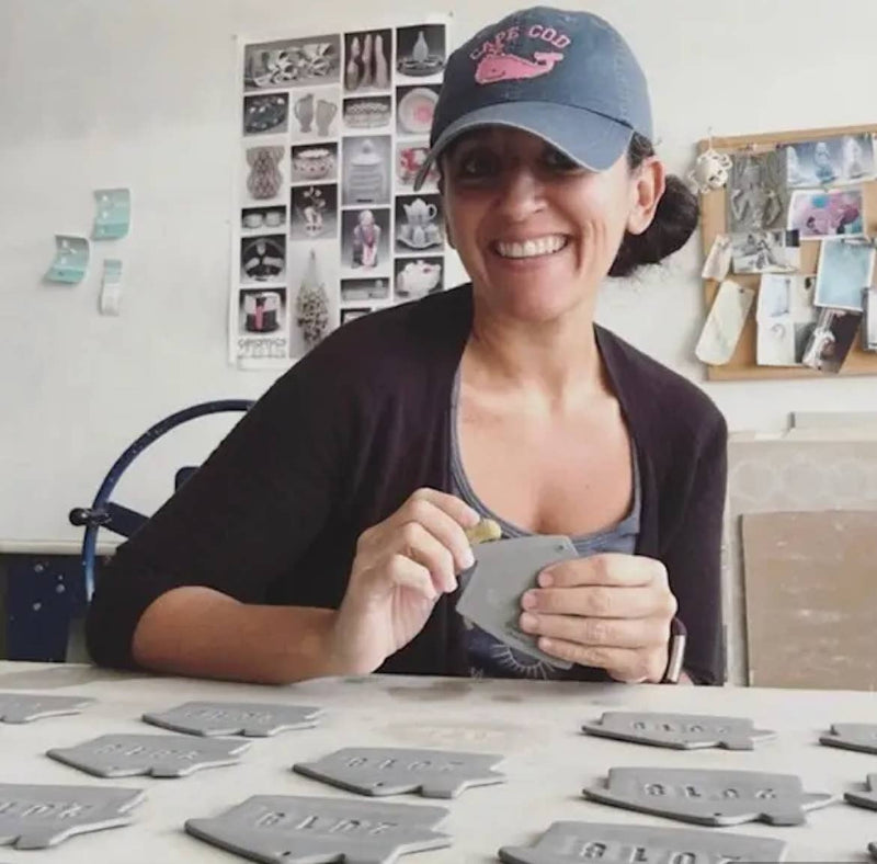 Cat Mom Christmas Ornament  | Handmade Pottery