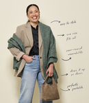 Bayside Herringbone Shawl - Evergreen