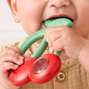 "NEW" Bitzy Shake™ - Silicone Teether with Rattle: Cherries