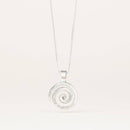 Spiral 18" Necklace | Pewter Pendant | Sterling Chain