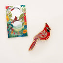 Red Cardinal Pin, Bird Wildlife Gifts, Red Spring Gift