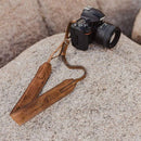 Light Brown Leather Camera Strap: Blonde
