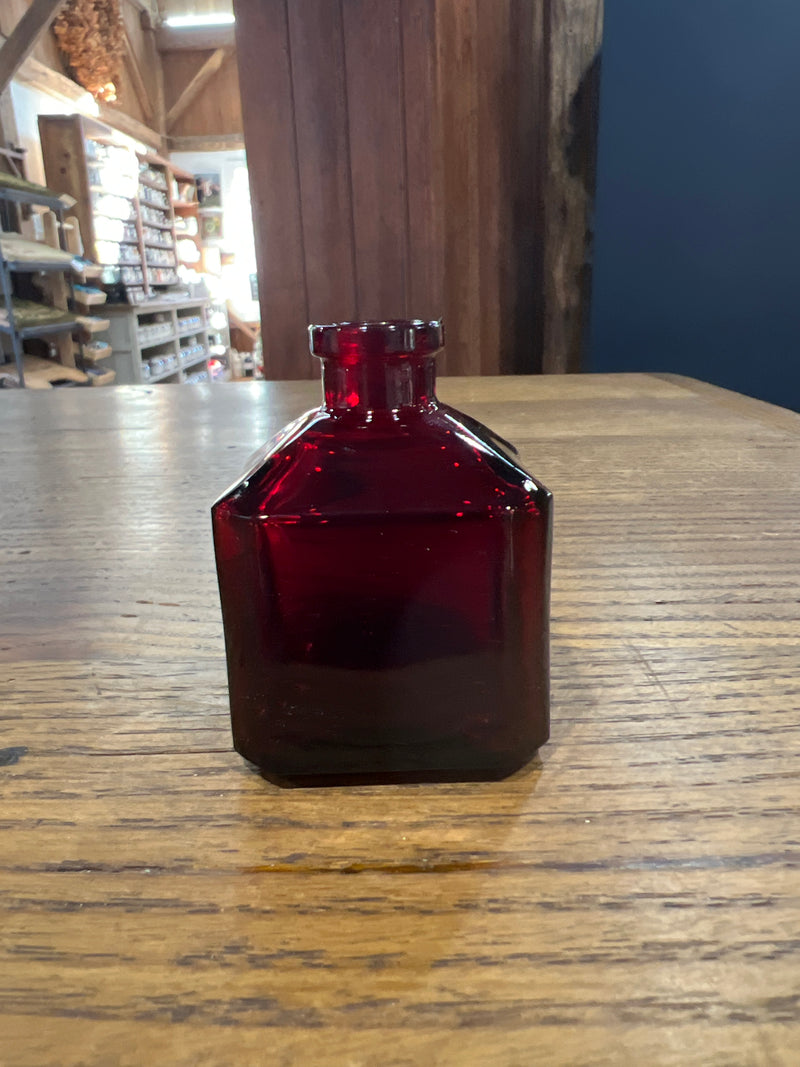 Vintage Ruby Red Daniel Webster’s Recorder Ink Bottle