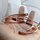 Pure Copper Hammered Ends Bangle