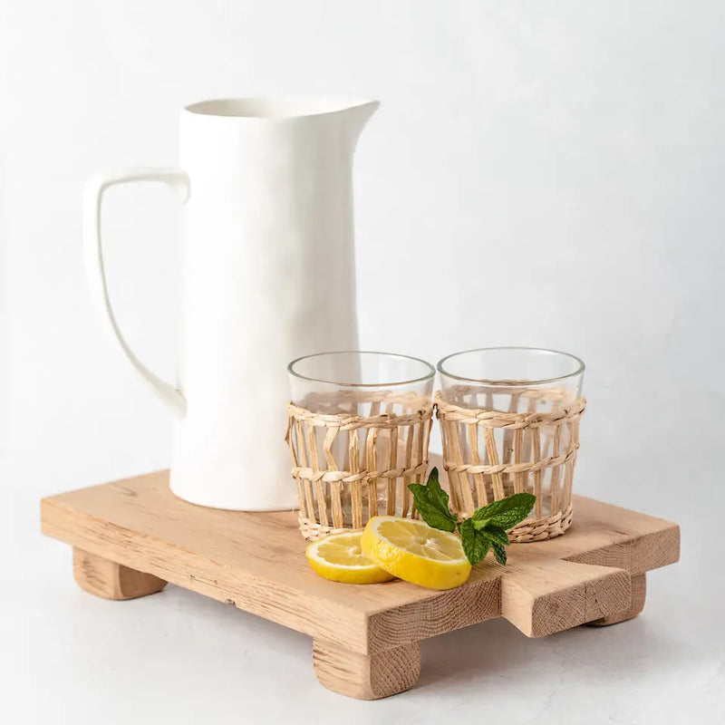 Footed Reclaimed Wood Tray | Made In USA