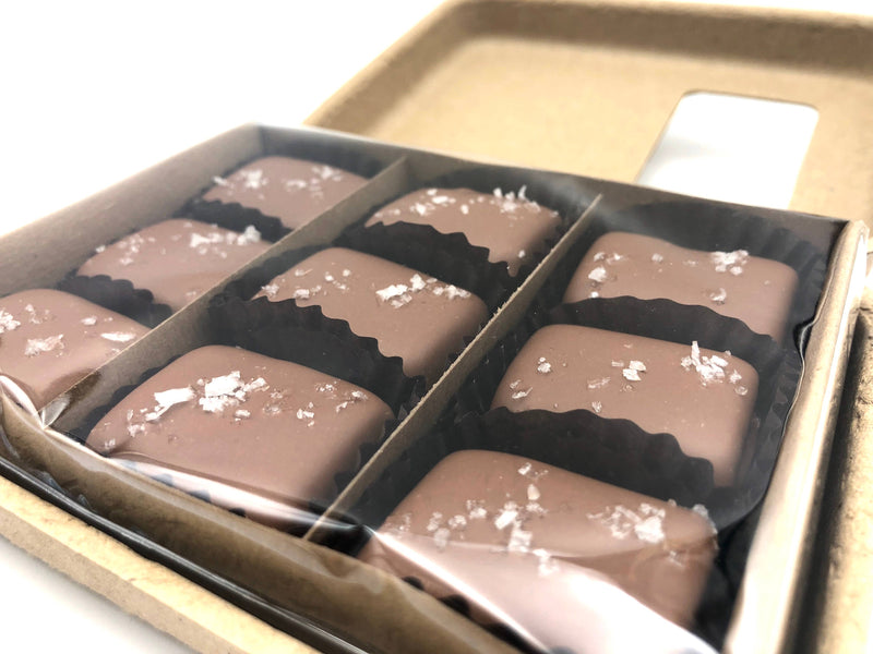 9 Piece Box Milk Chocolate Covered Salted Caramels