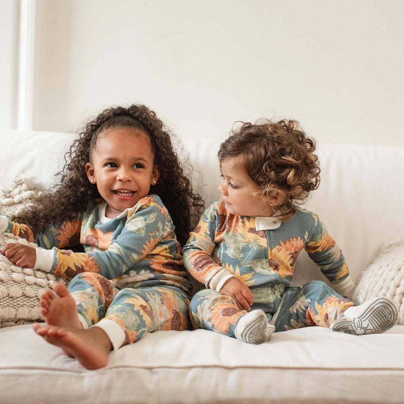 Sunflowers Sleep & Play: Mountain Blue / 6-9 Months