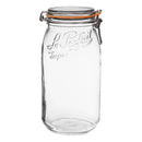 Le Parfait Rounded French Glass Storage Jar W Airtight Rubber Seal 3L