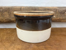 Vintage Stoneware Two-Toned Crock