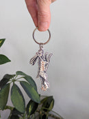Metal enamel keychain / bag charm | lucky rabbit foot