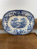 Vintage Royal Staffordshire Blue "Tonquin" Serving Platter by Clarice Cliff