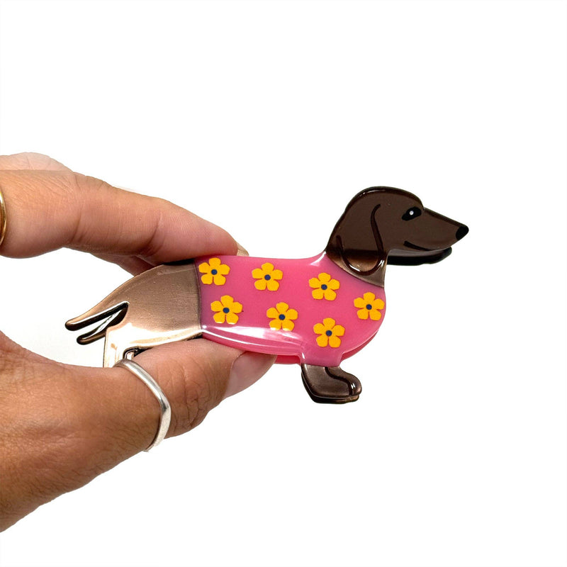 Dachshund Hair Claw Clip – Aloha Shirt Dog Lover Gift