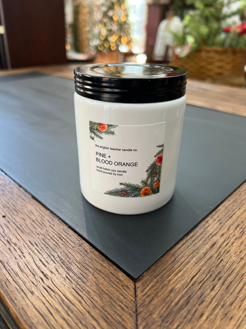 The English Teacher Candle Co.- Pine + Blood Orange