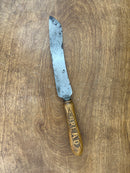 Antique Sheffield England Hand Carved Wood Handle Bread Knife