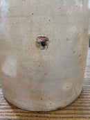 Antique Salt Glazed Two Gallon Stoneware Cobalt Blue Floral Design Jug