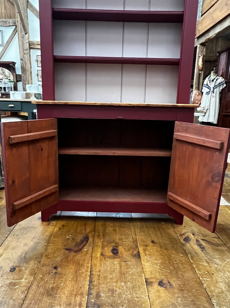 Vintage Pine Painted Hutch