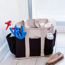 Pocket Tote 8-Pocket Carrying Tote: Natural with Navy