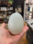Vintage Hand Blown Milk Glass 4” Egg