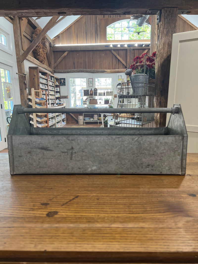 Vintage Galvanized Tool Caddy