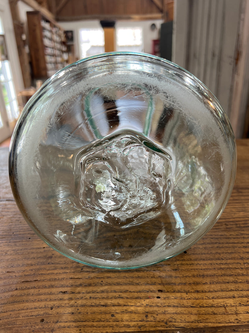 Vintage 14” Tall Blown Light Green Glass European Pickling Jar