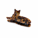 Tortoiseshell Cat Hair Claw Clip – Lounging Cat Design