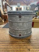 Vintage Galvanized Ventilated Fishing Belt/Strap Bait Box