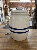 Vintage Two Gallon Blue Crown Crock Water Dispenser