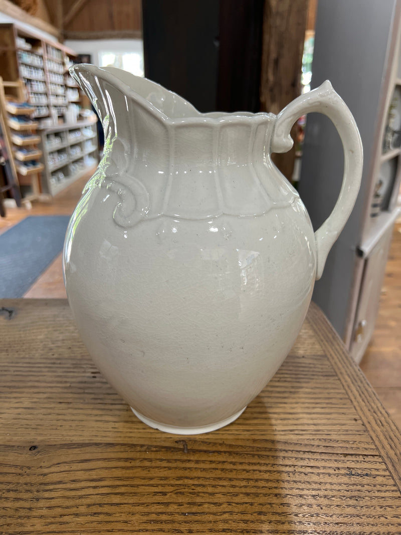 Vintage Ironstone White Water Pitcher