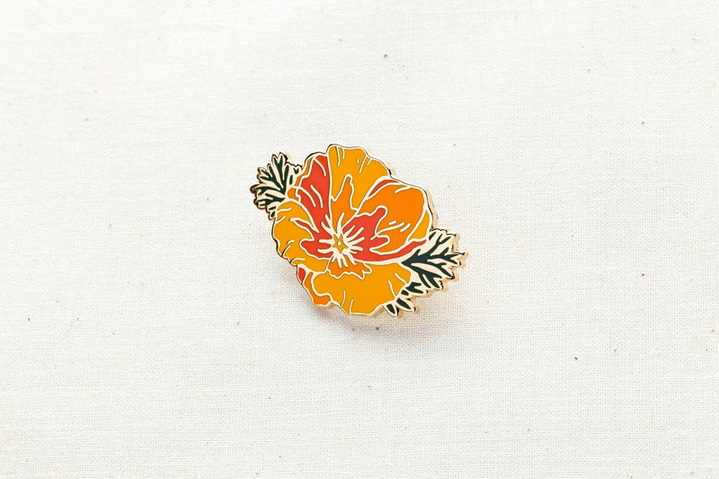 California Poppy Enamel Pin