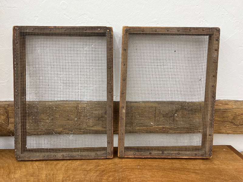 Primitive Mesh Wooden Framed Drying Tray