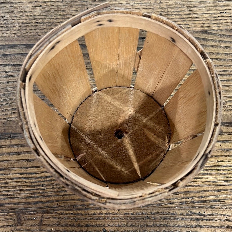 Vintage Shaker Style Wood Slat Fruit Basket