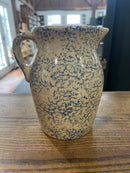 Vintage Robinson Ransbottom 2 QT Blue Spongeware Pitcher