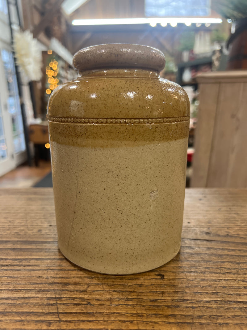 Antique English E.L.+S. Stoneware Canning/Storage Jar