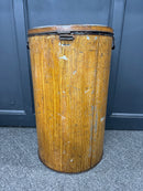 Antique Mercantile or Bakery “Flour” Bin in Original Faux Grain Paint with Lid