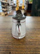 Antique Miniature German Beer Stein Pewter Lid with View of Schloss in Ludwigsburg