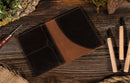 Genuine Leather Passport Holder Case: Dark Brown