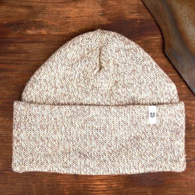 Oatmeal Melange Ragg Wool Beanie