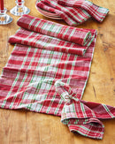 Red Multi Winter Plaid Runner 100% Cotton