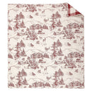 Winter Sleigh Ride Quilted Throw: Red