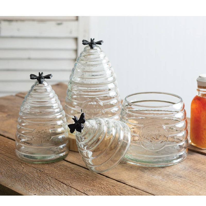 Honey Hive Glass Canister